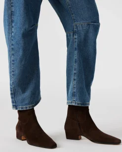 Dusty Chocolate Brown Suede