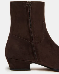 Dusty Chocolate Brown Suede