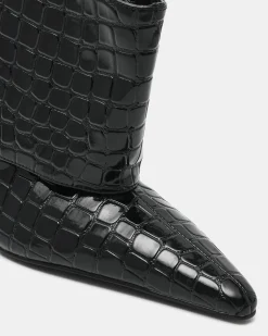 Enella Black Crocodile