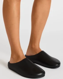 Fern Black Leather