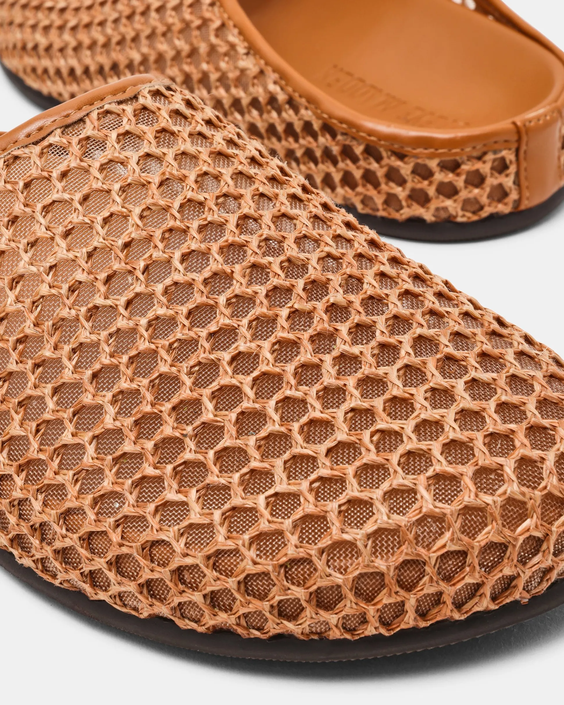 Fern Tan Raffia Mesh
