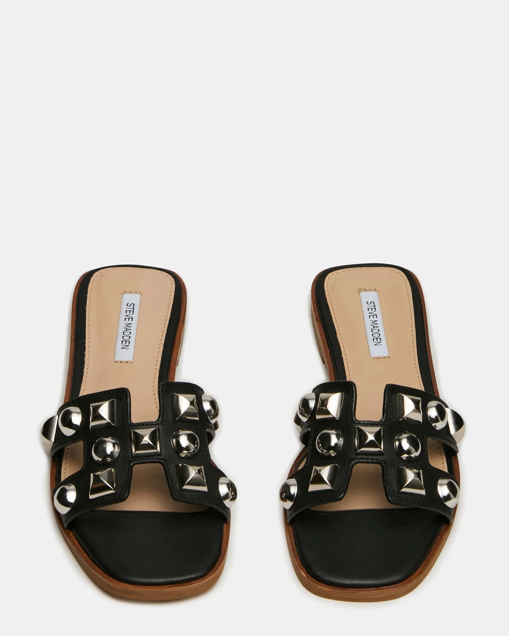 Hadyn Studs Black Leather