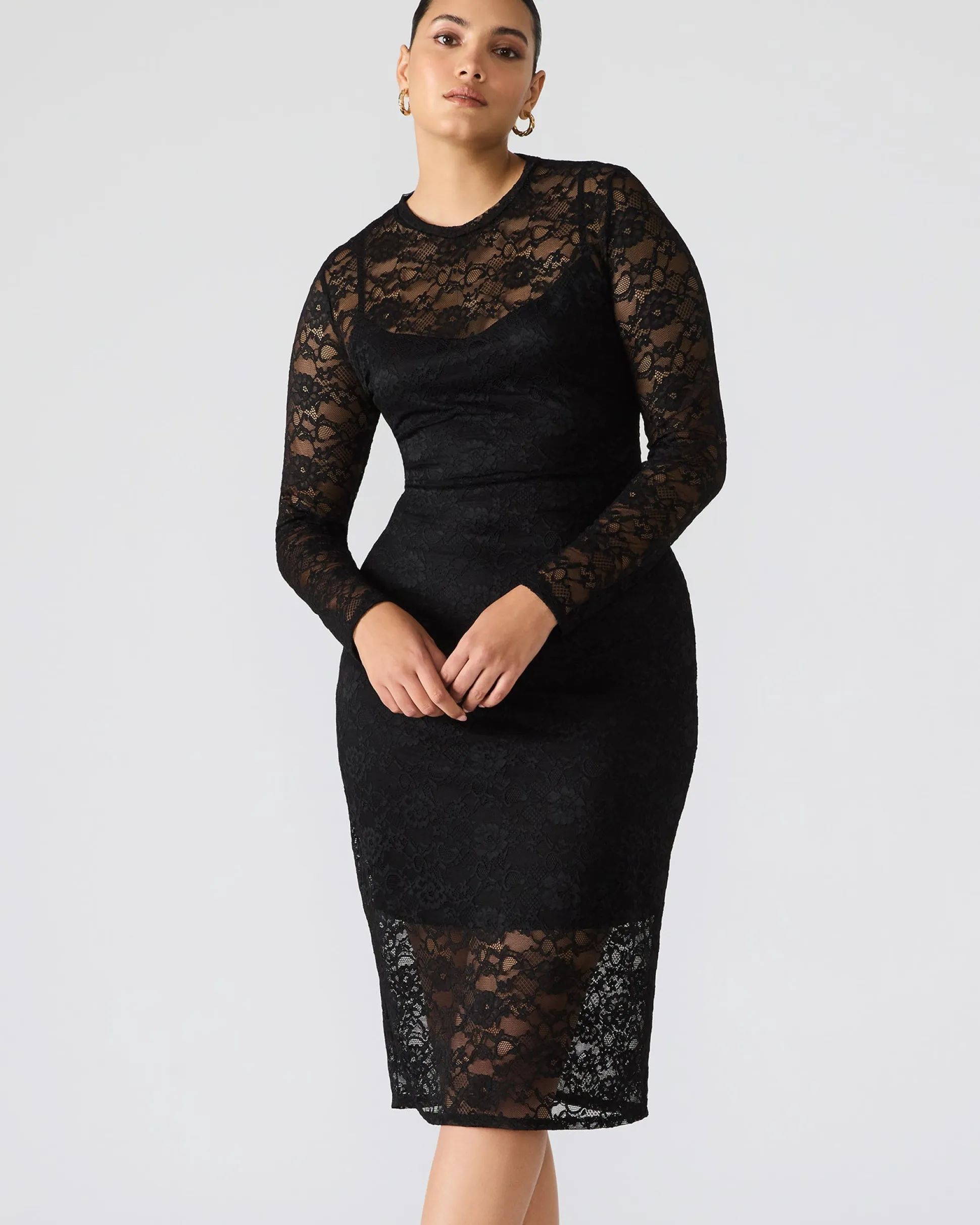 Hailee Lace Dress Black
