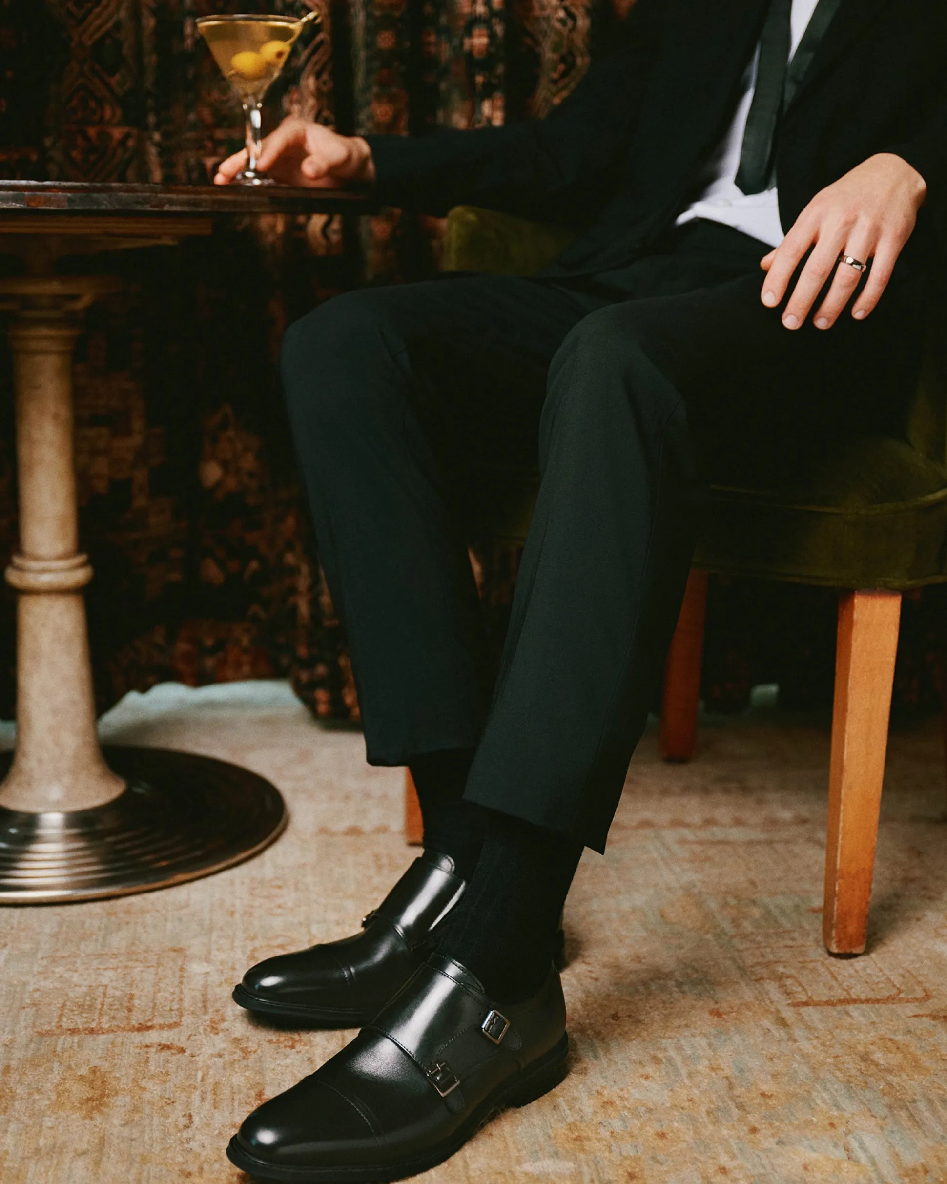 Haran Black Leather