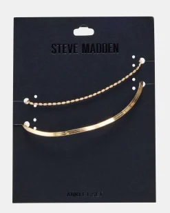 Herringbone Chain Anklet Set Gold