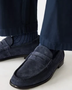 Huckle Navy Suede