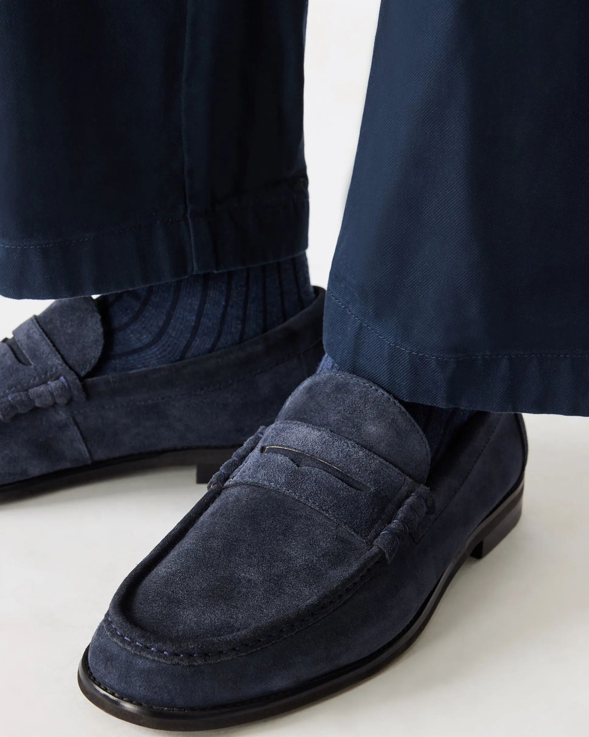 Huckle Navy Suede