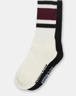 Ivy 2 Pack Stripe Athleisure Socks Cherry