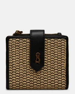 Jem Straw Wallet Black/natural