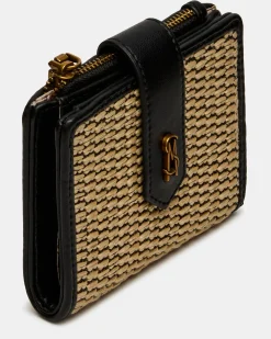 Jem Straw Wallet Black/natural