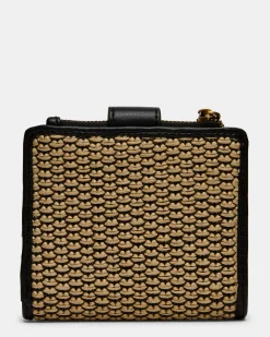 Jem Straw Wallet Black/natural