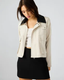 Justina Barn Jacket Oatmeal