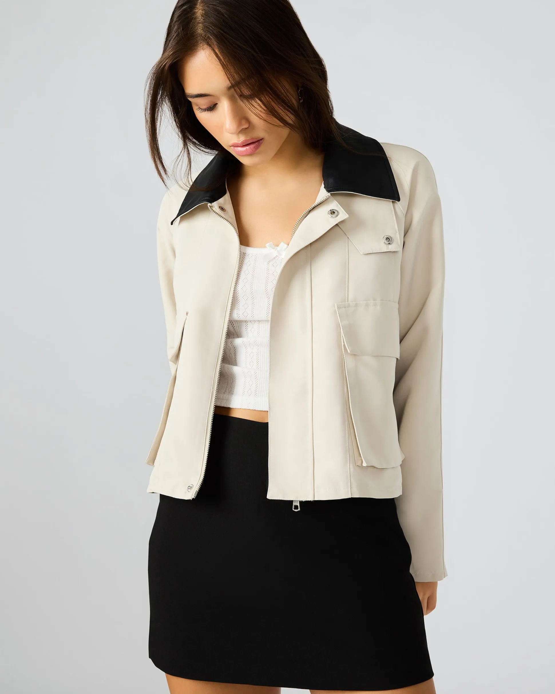 Justina Barn Jacket Oatmeal