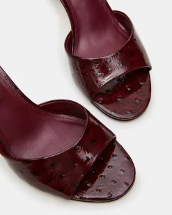 Kendrix Ostrich Wine Leather