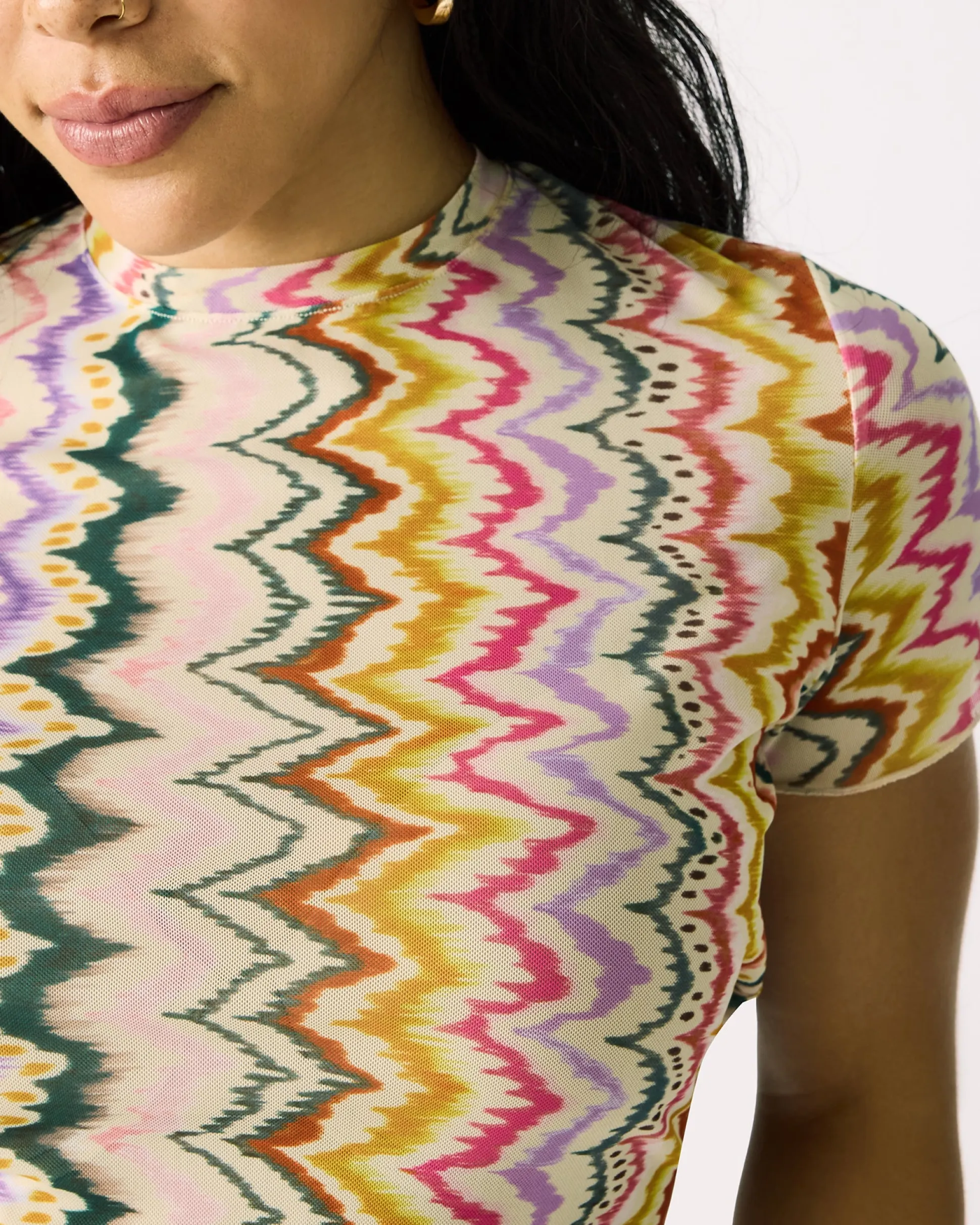 Larke Knit Top Rainbow Vision