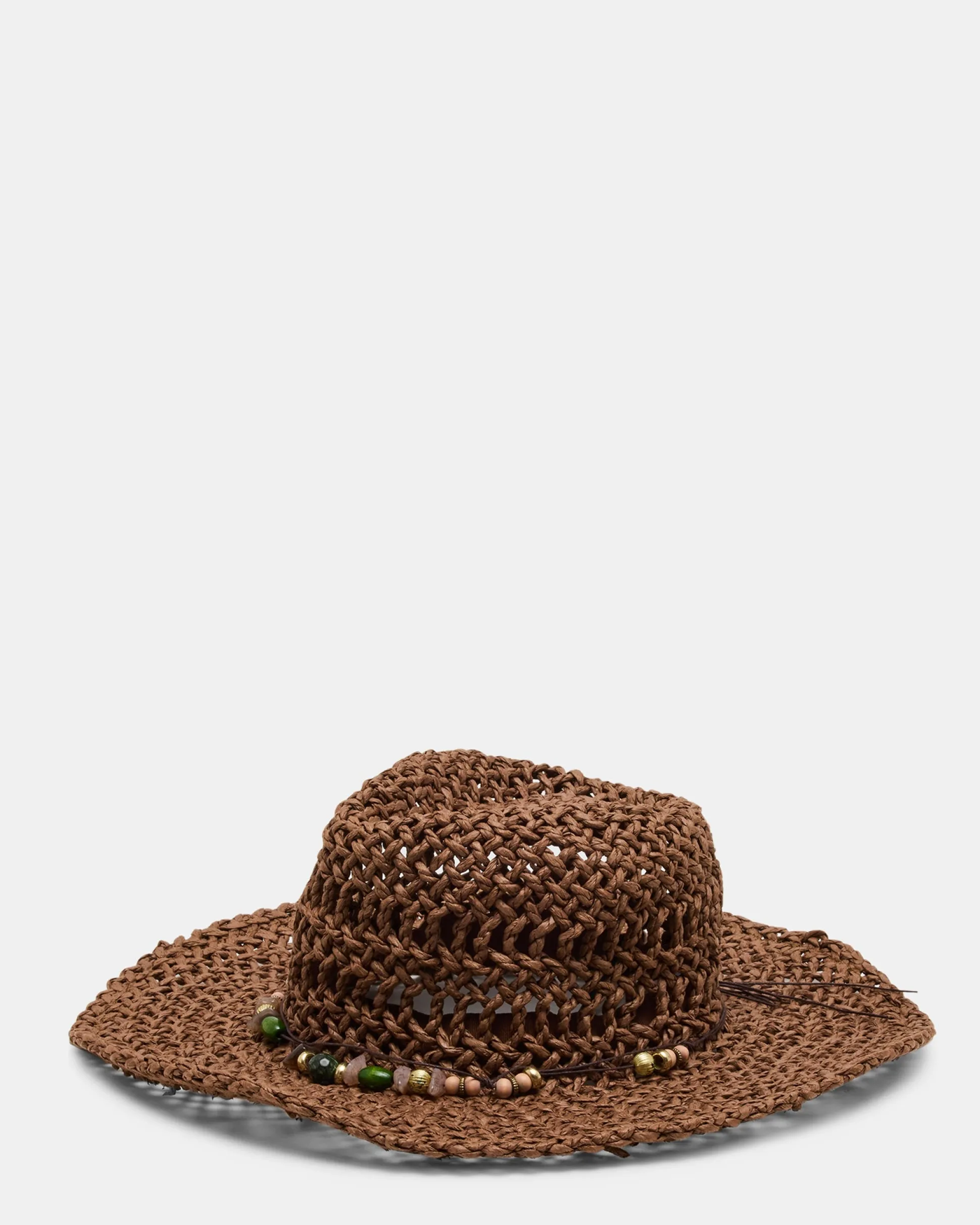 Lei Beaded Trim Western Hat Chocolate