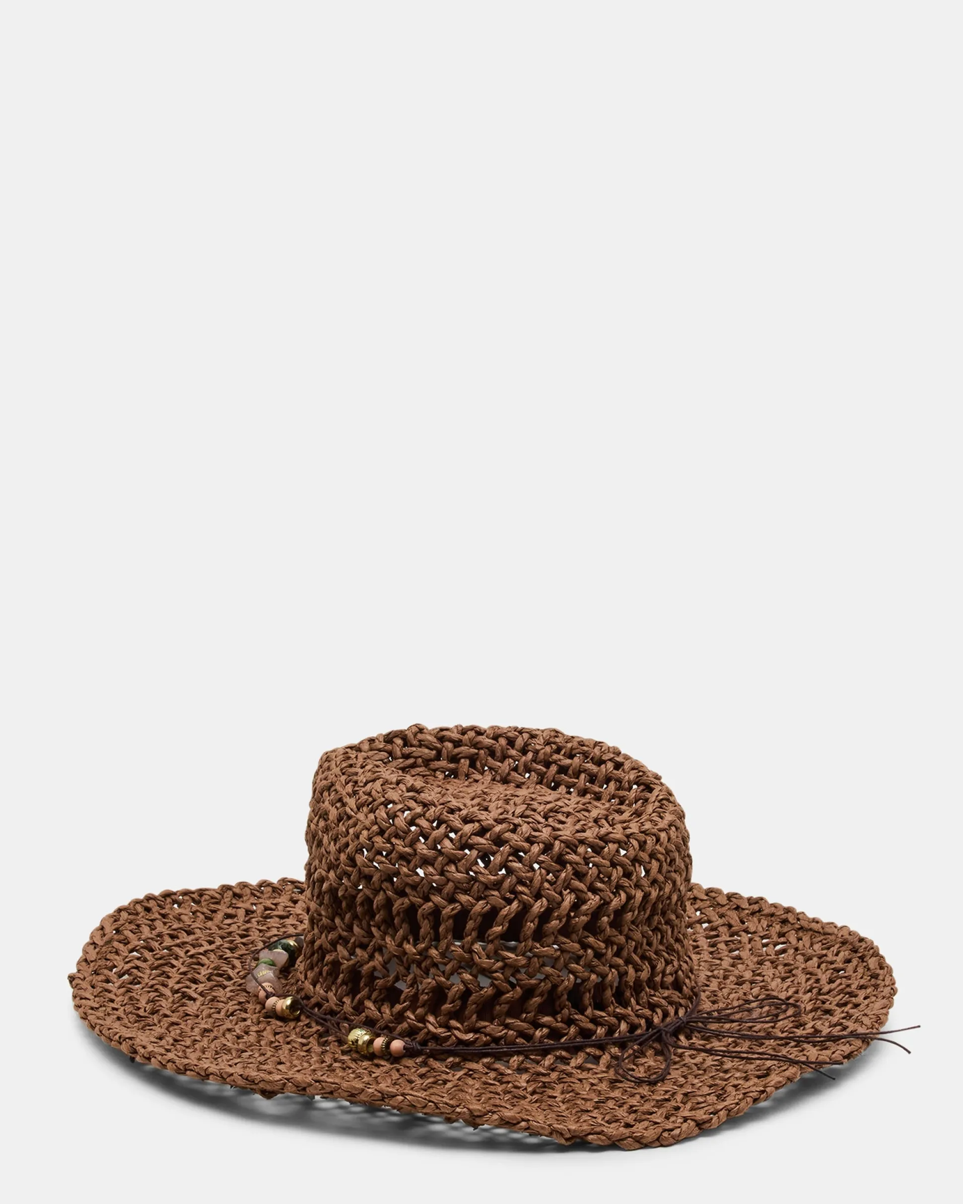 Lei Beaded Trim Western Hat Chocolate