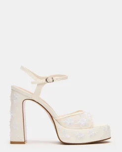 Liandra Embellished White Mesh