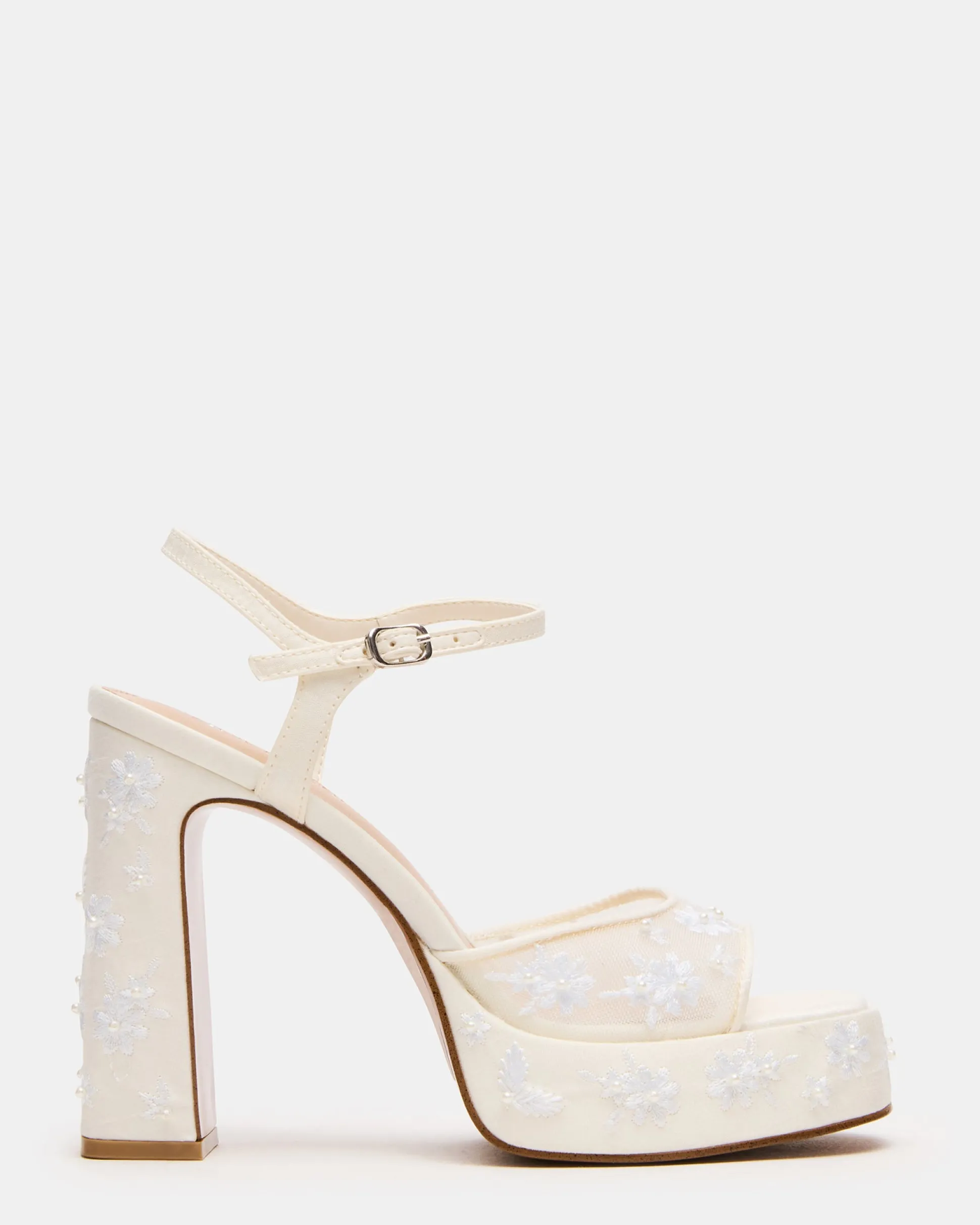 Liandra Embellished White Mesh