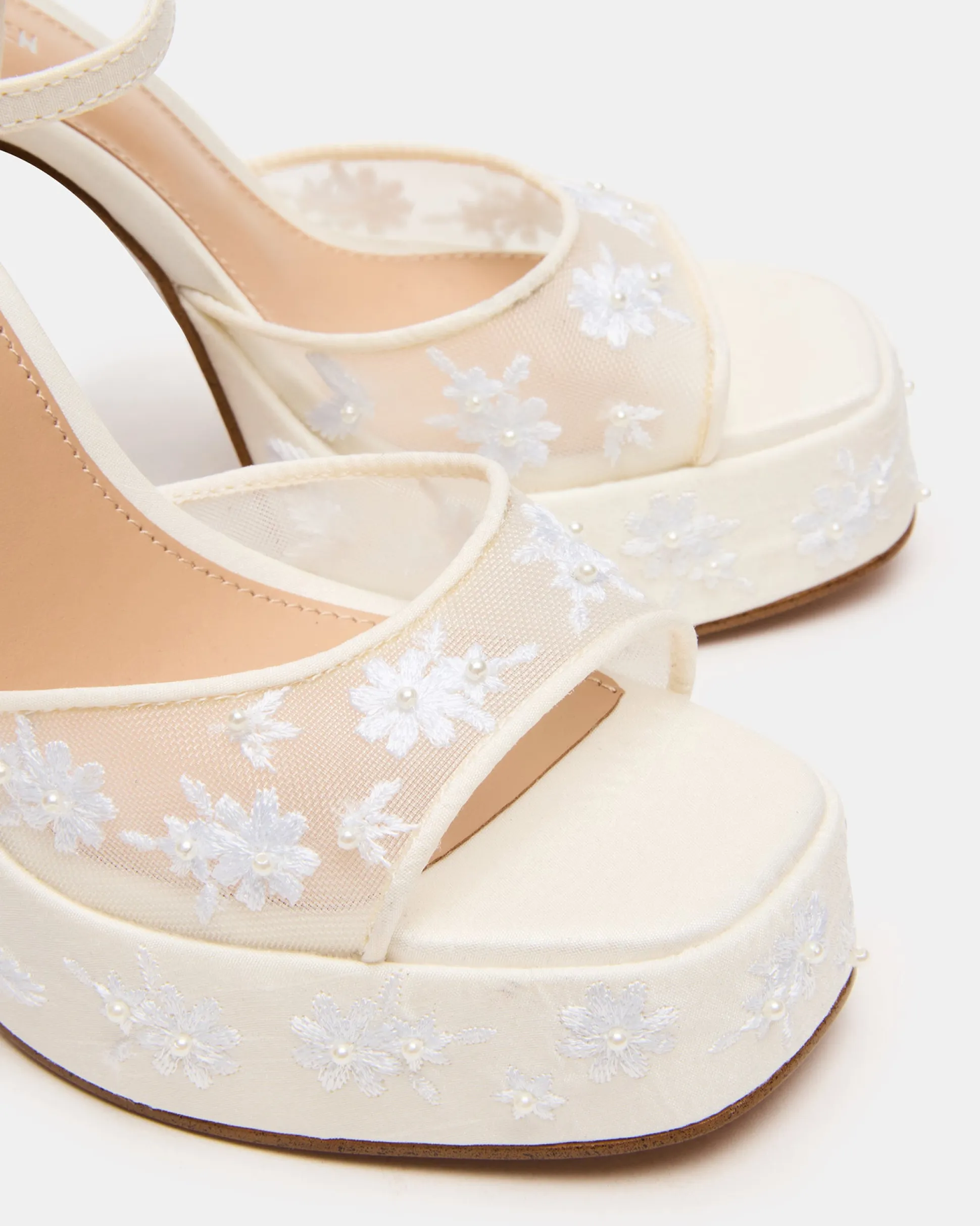 Liandra Embellished White Mesh