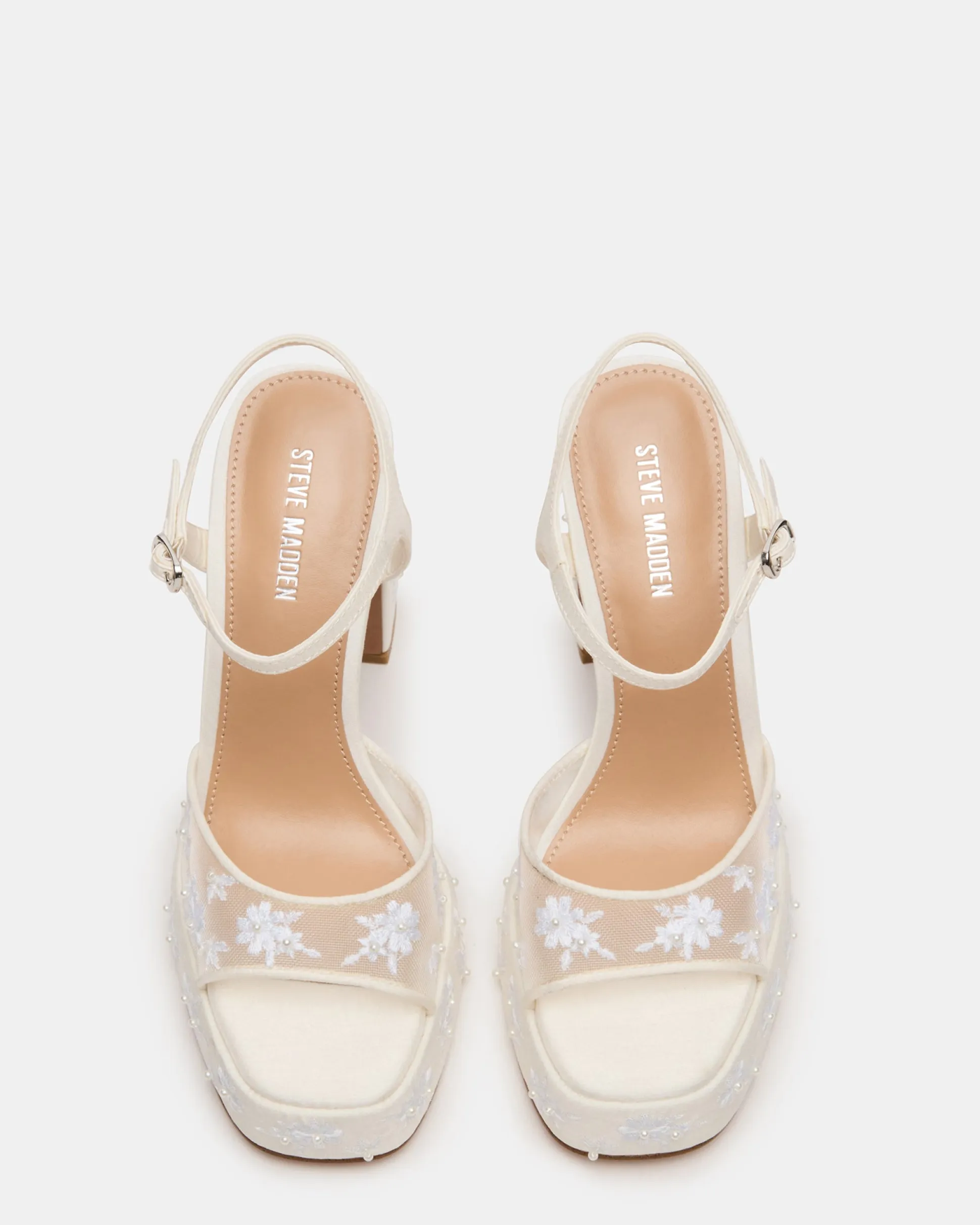 Liandra Embellished White Mesh