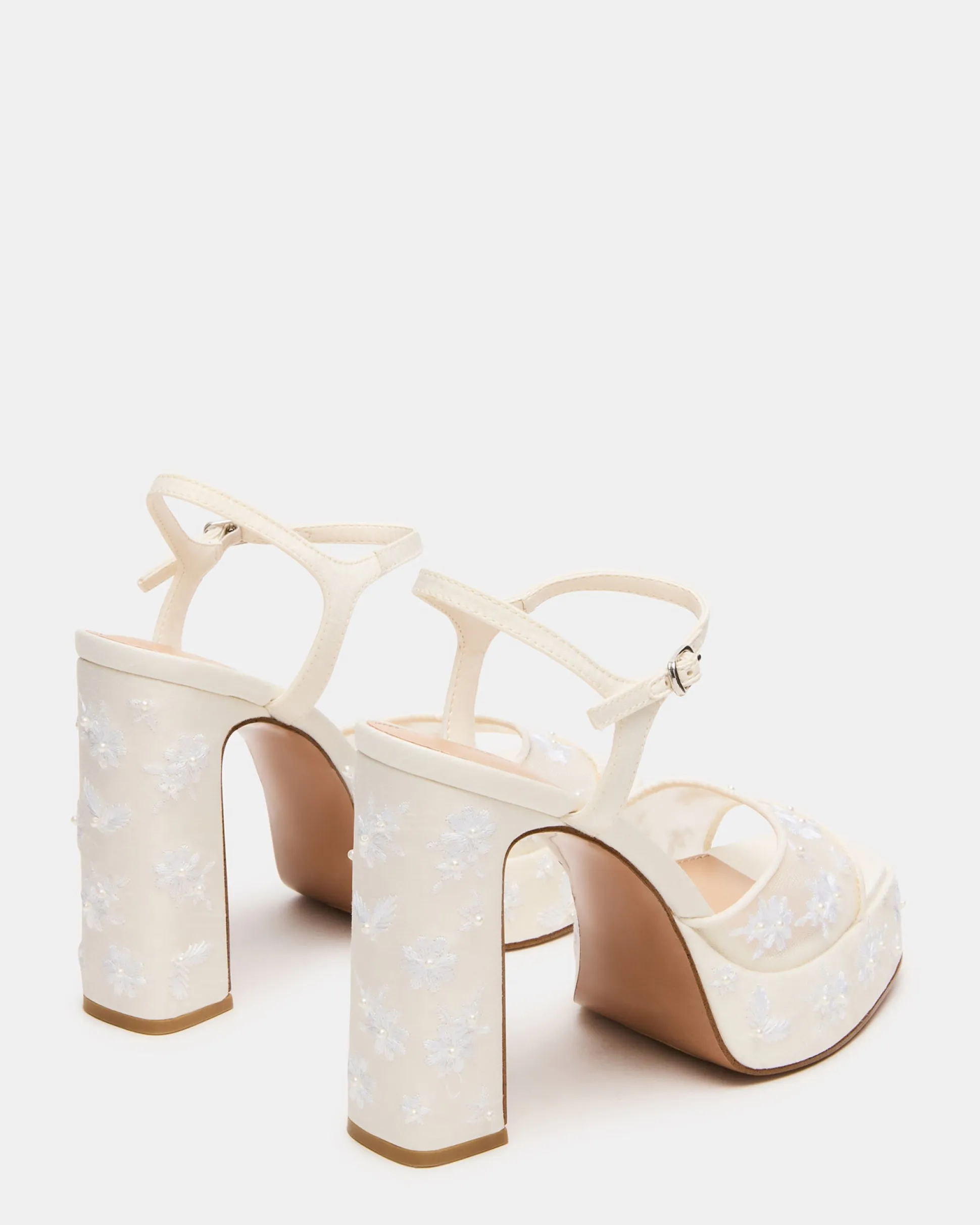 Liandra Embellished White Mesh