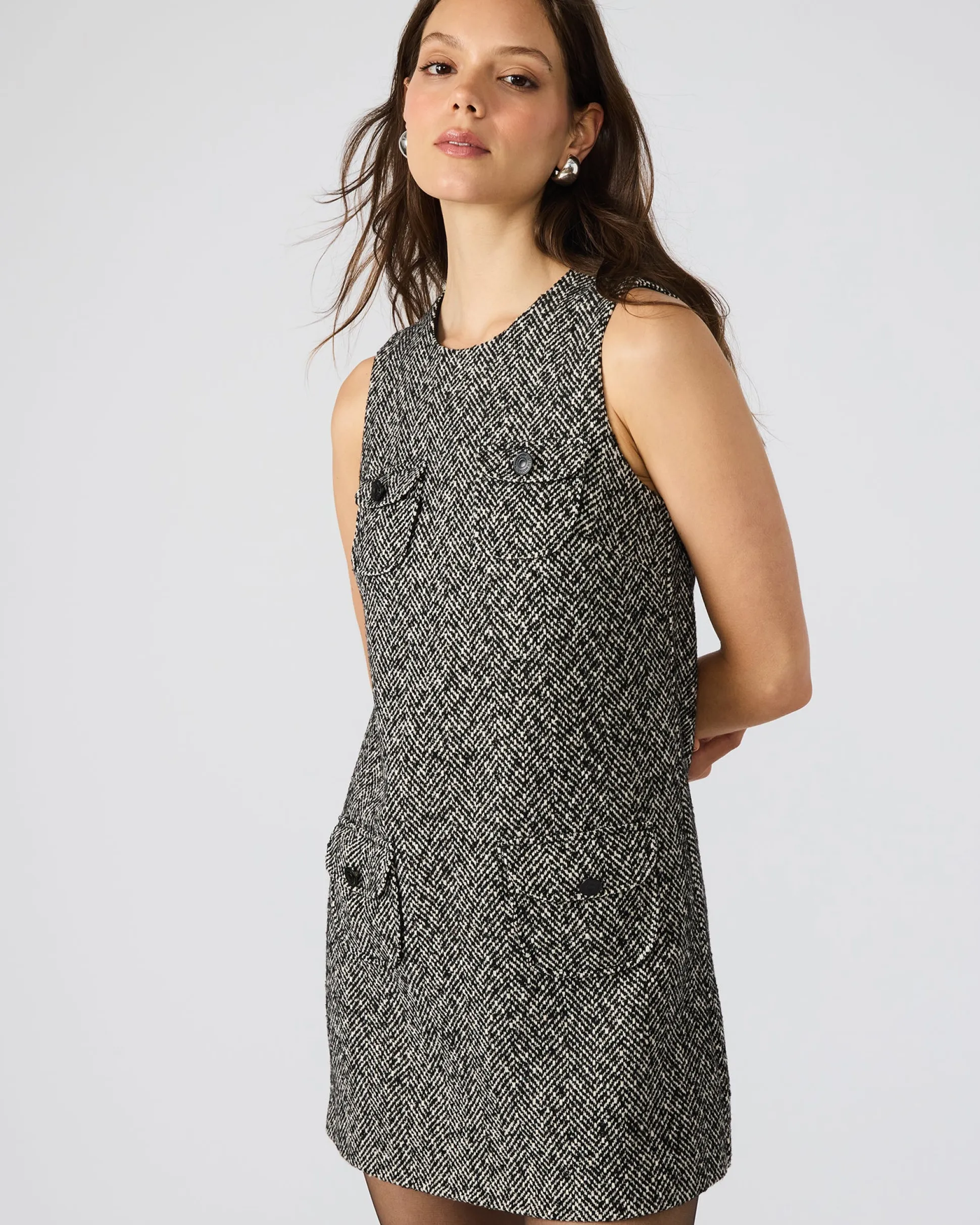 Louie Dress Black/white