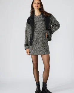 Louie Dress Black/white