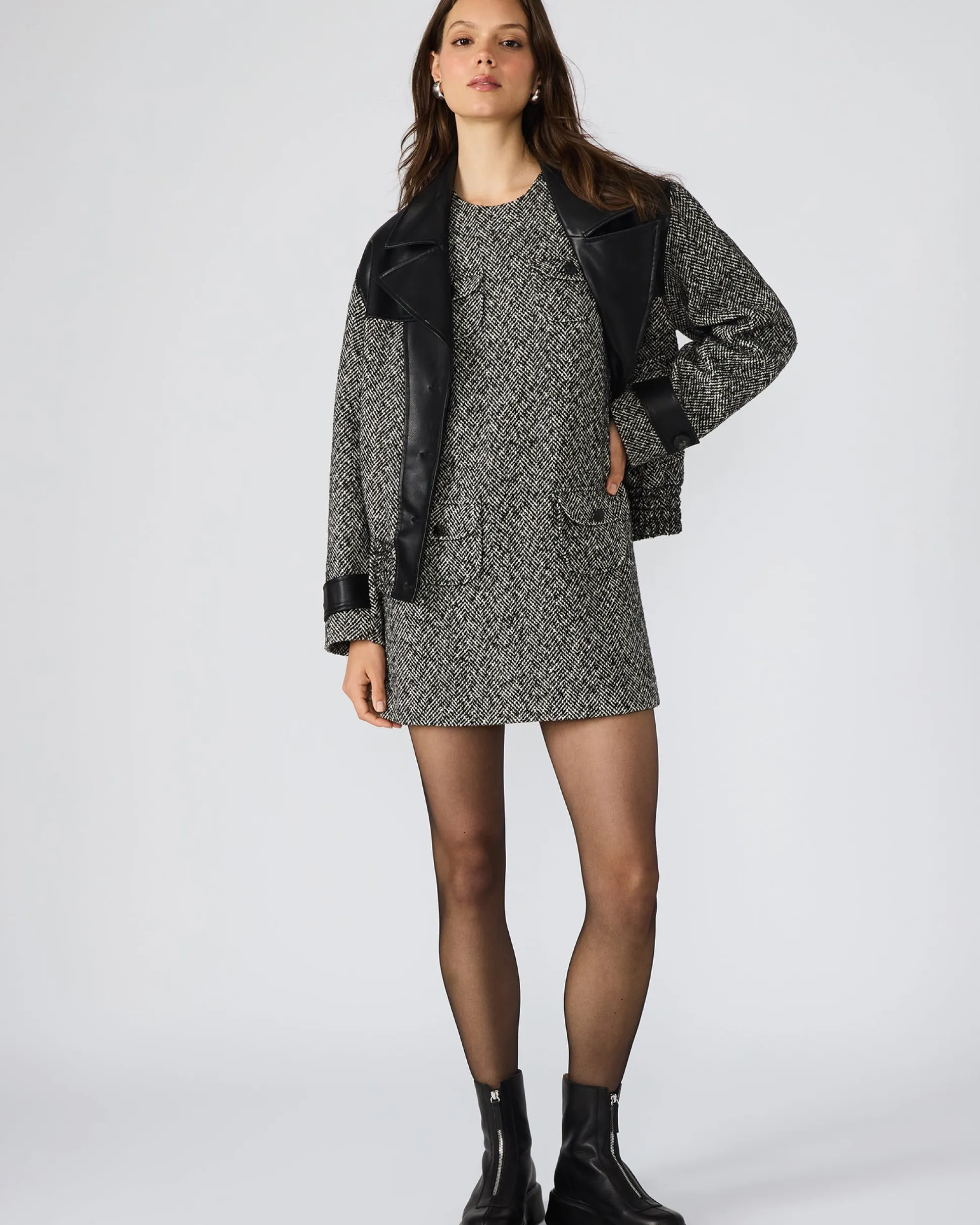 Louie Dress Black/white