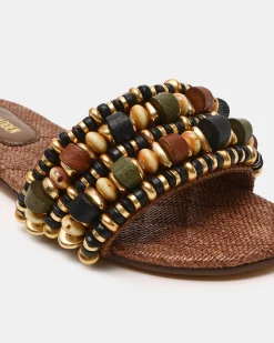 Marika Beads Brown Raffia