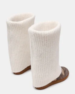 Mavis Knit Taupe Suede