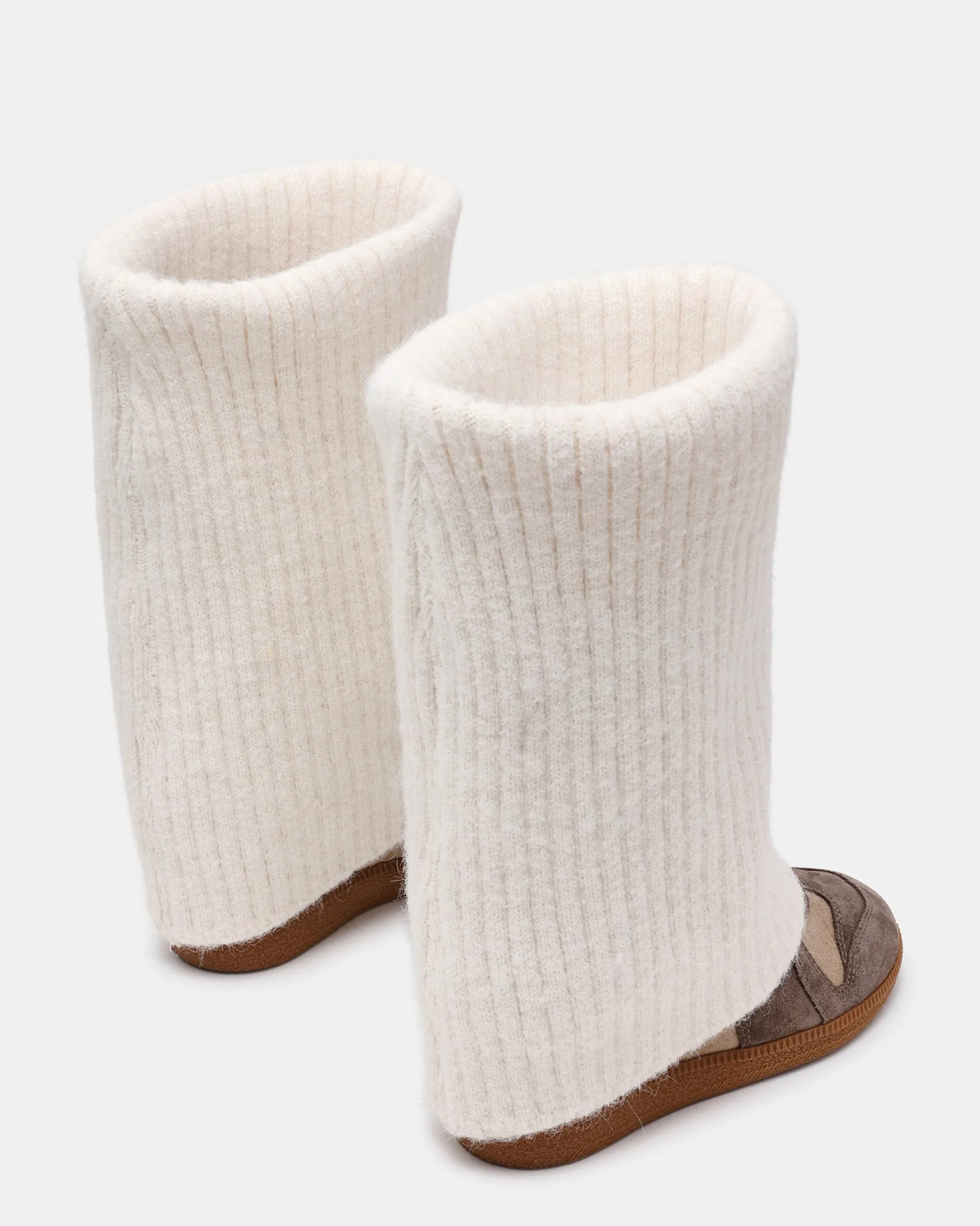 Mavis Knit Taupe Suede