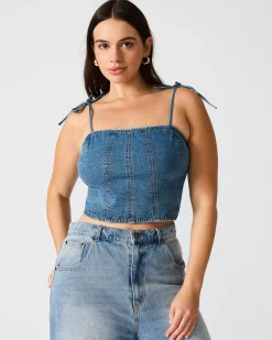 Meaghan Top Blue Heather