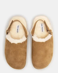 Mellow Faux Fur Cognac Suede