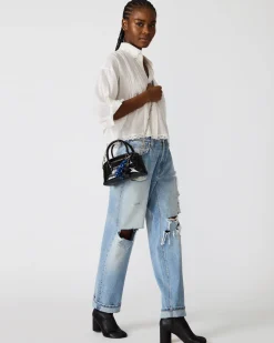 Melodie Bag Black Crocodile