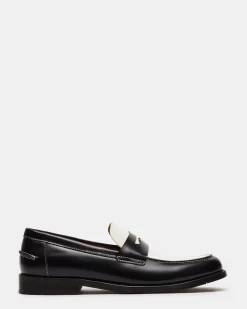 Natan Black/white Leather