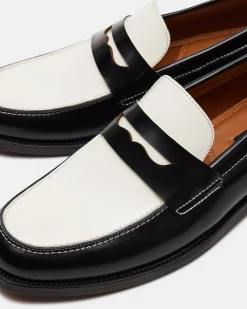 Natan Black/white Leather