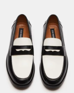 Natan Black/white Leather