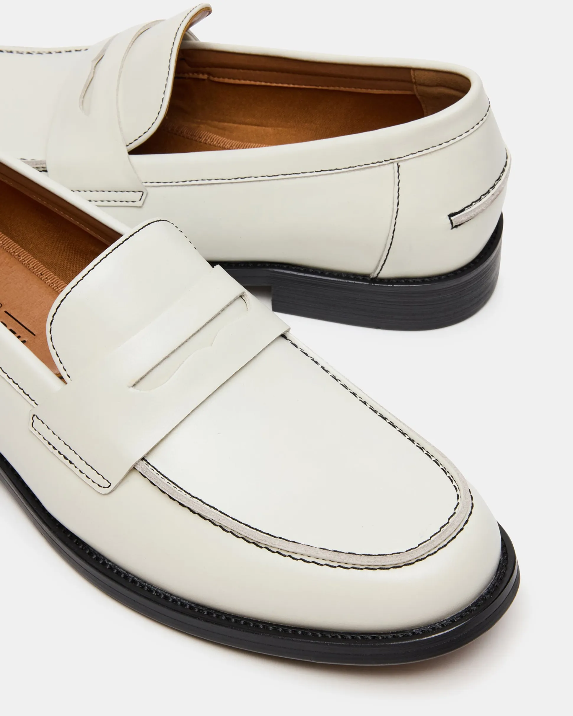 Natan White Leather