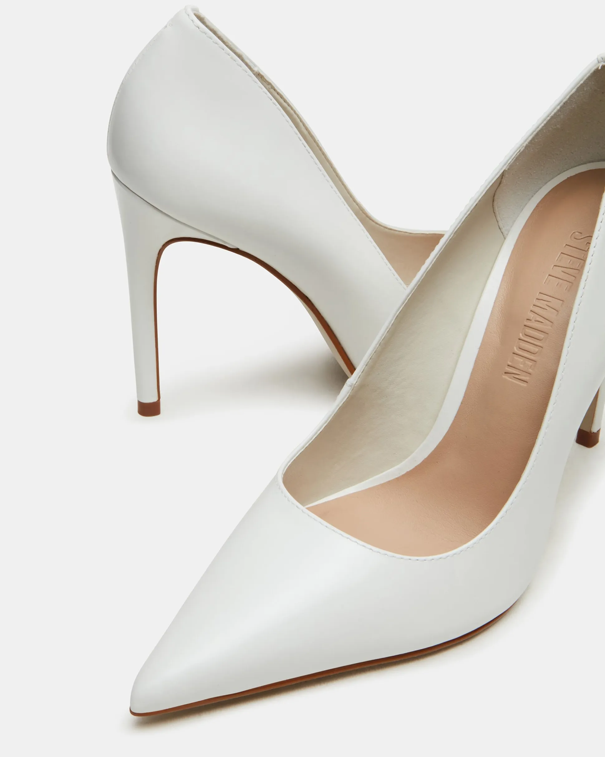 Noir White Leather