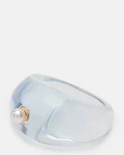 Oval-cut Jelly Ring Blue