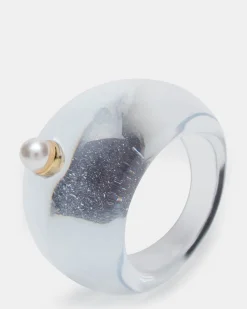 Oval-cut Jelly Ring Blue