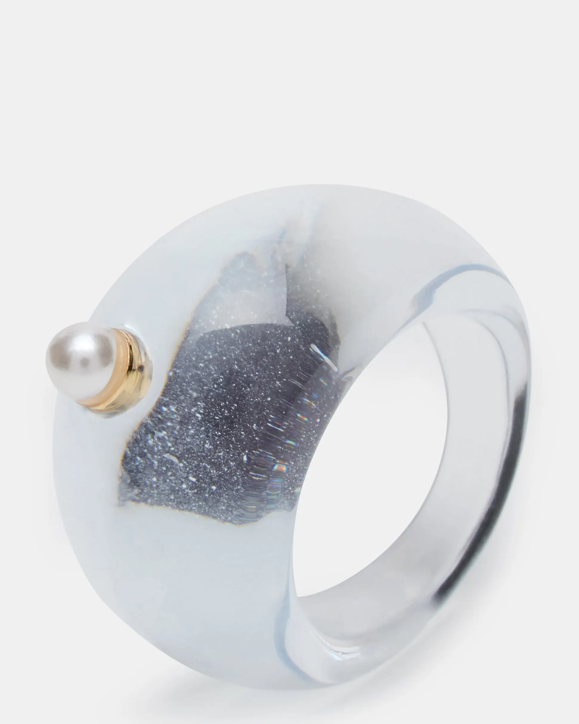 Oval-cut Jelly Ring Blue