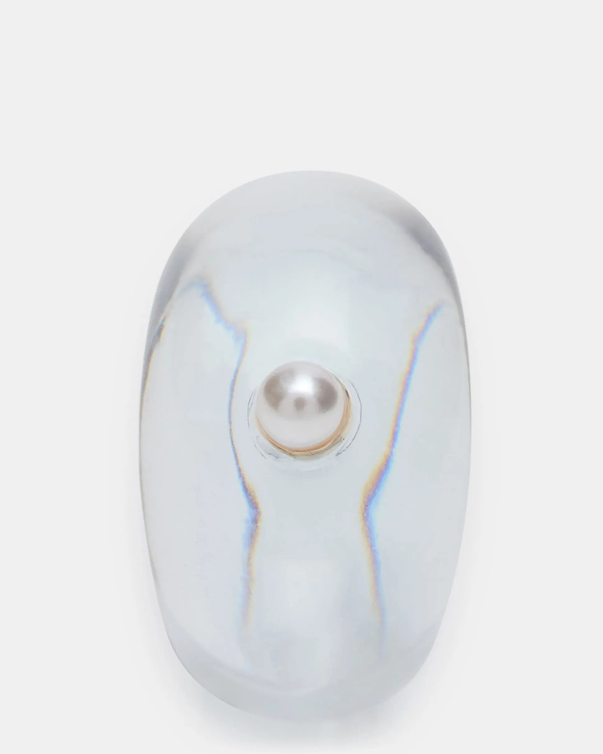 Oval-cut Jelly Ring Blue