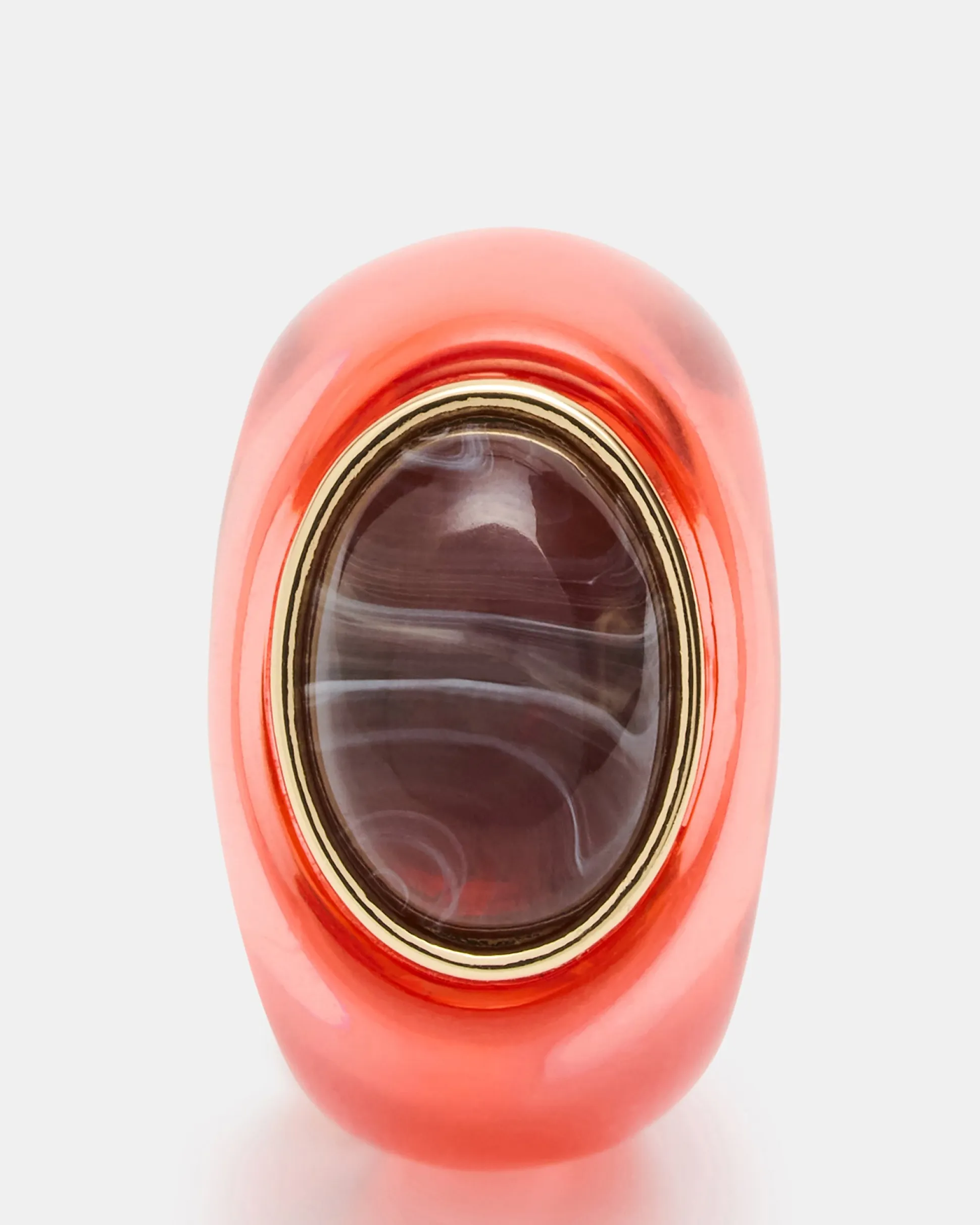 Oval-cut Jelly Ring Red