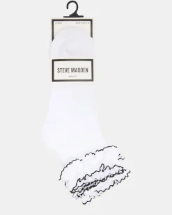 2 Pack Ava Ruffle Socks White