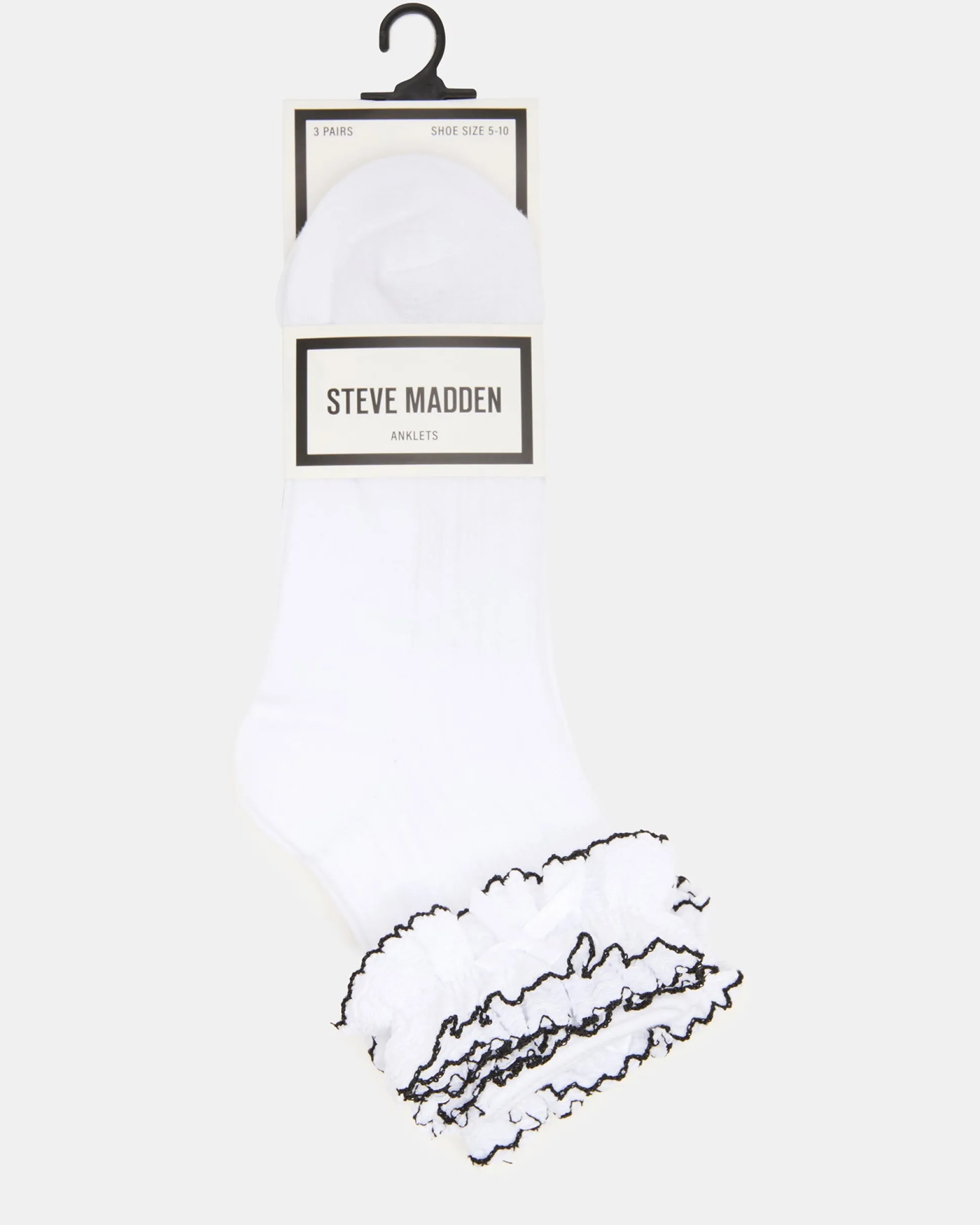 2 Pack Ava Ruffle Socks White