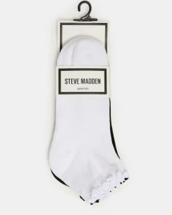 3 Pack Emma Lettuce Edge Socks White/black