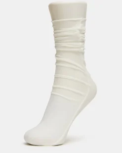 2 Pack Sofia Solid Mesh Crew Socks Light Blue