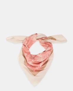 Paisley Satin Scarf Terracotta